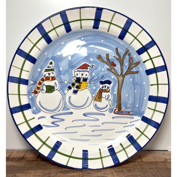 Handcrafted Mesa Ceramic Serving Plate 13" Diameter Made In Hungary Large - Picture 1 of 4